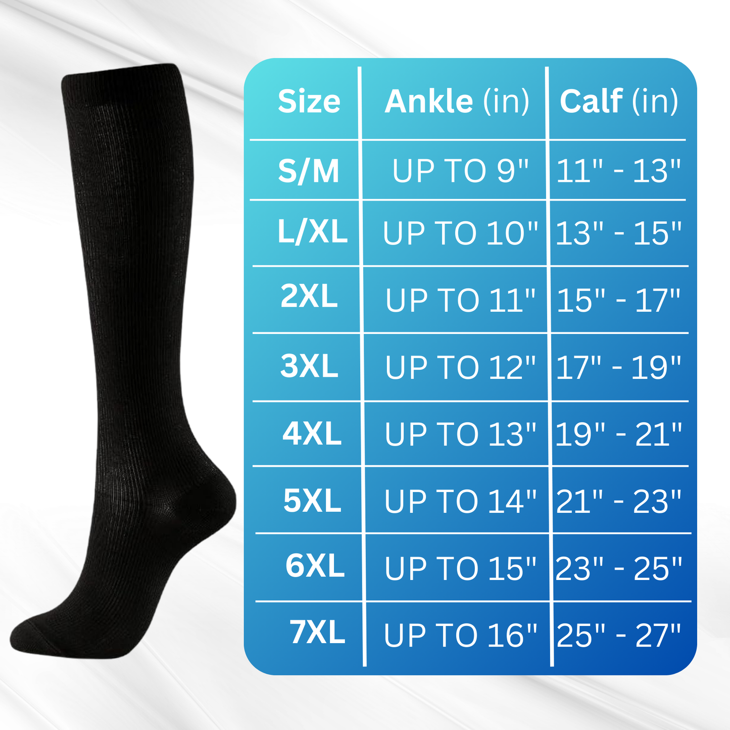 8 Pairs Solid Color Compression Socks Unisex