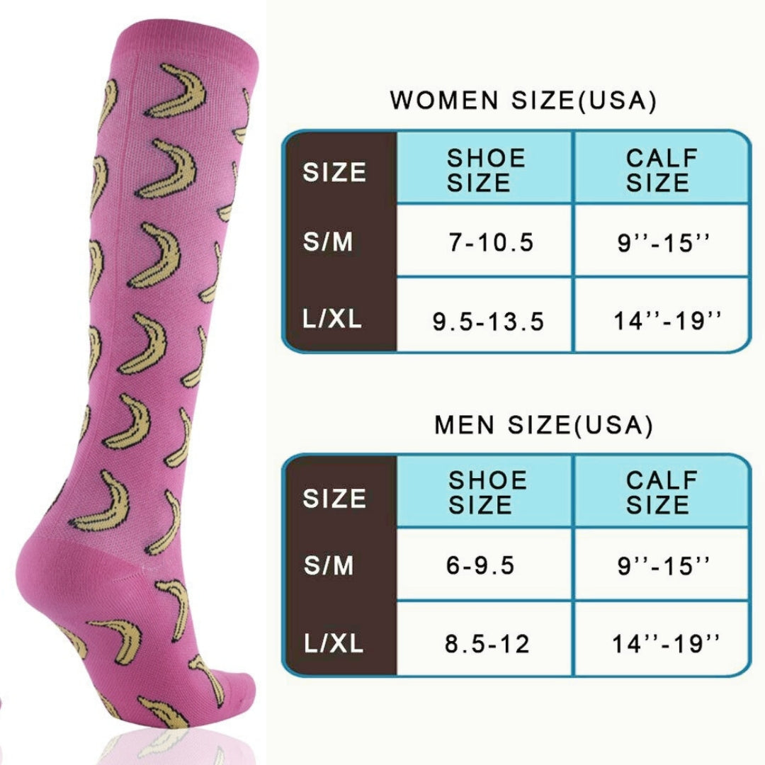 Fruity Pattern Compression Socks