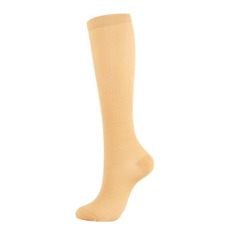 8 Pairs Solid Color Compression Socks Unisex
