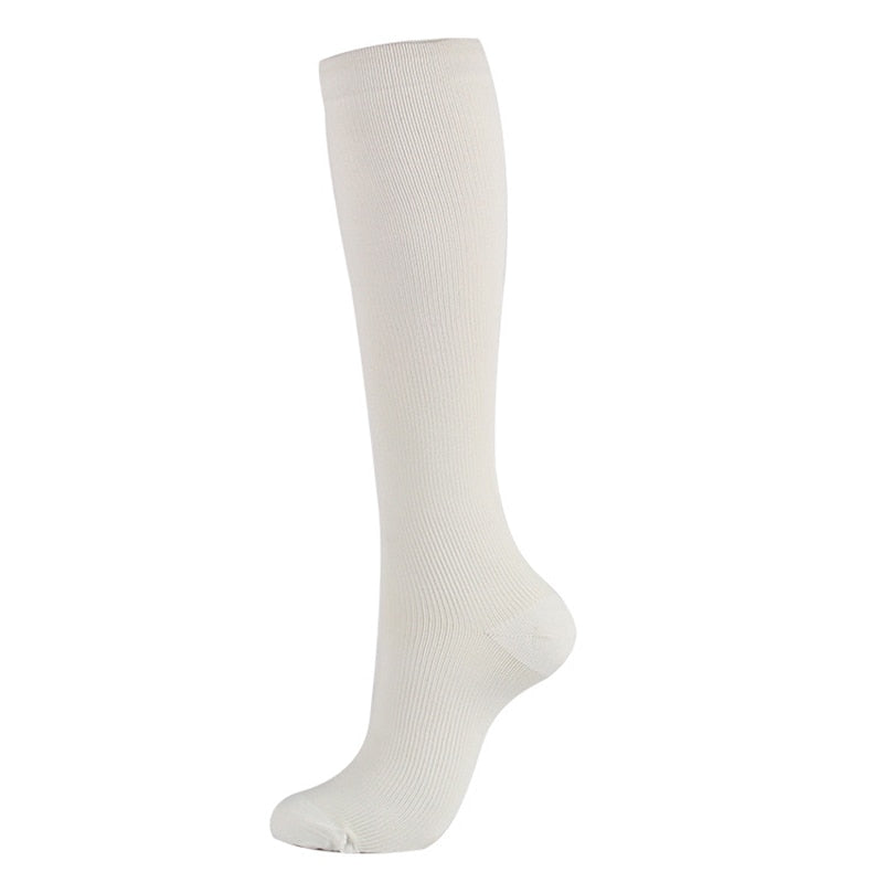 8 Pairs Solid Color Compression Socks Unisex