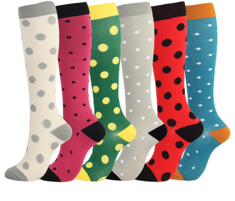 Polka Edition Compression Socks (SUPER BUNDLE 6 Pairs)