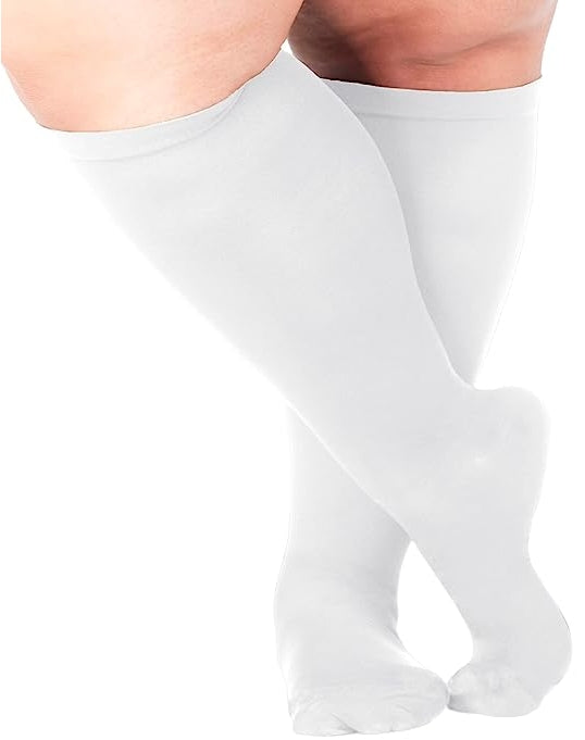 Plus Size Solid Color Compression Socks 2XL-7XL | 3 Pair Offer for Sports & Fitness