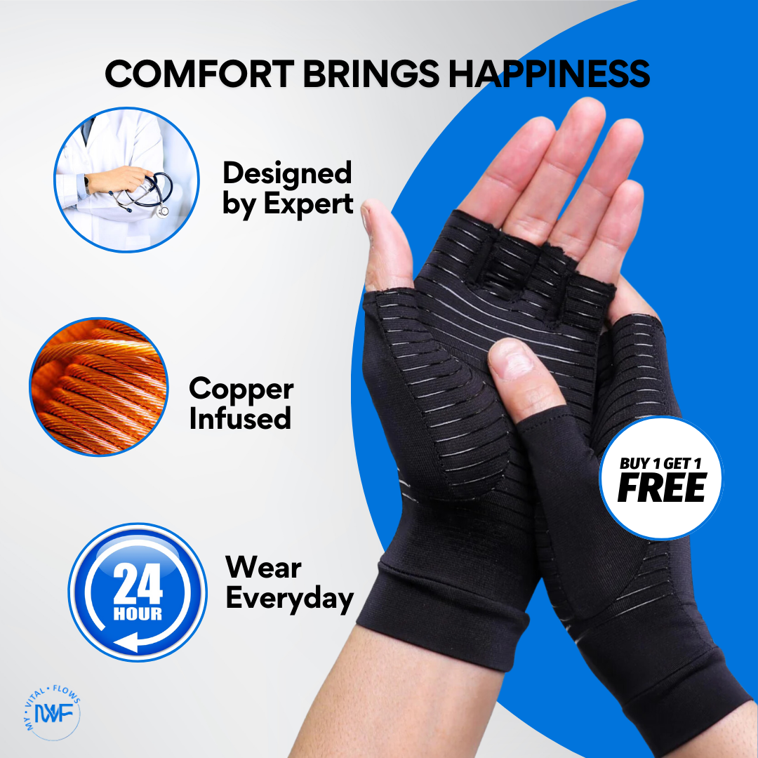 Copper Gloves For Hand-Pain Relief