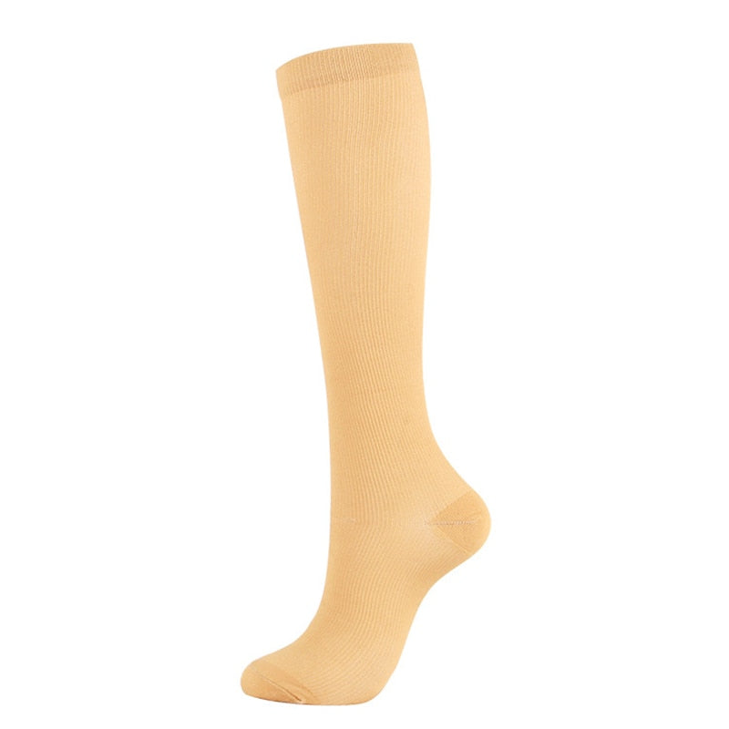 Solid Color Compression Socks Unisex (3 Pairs)