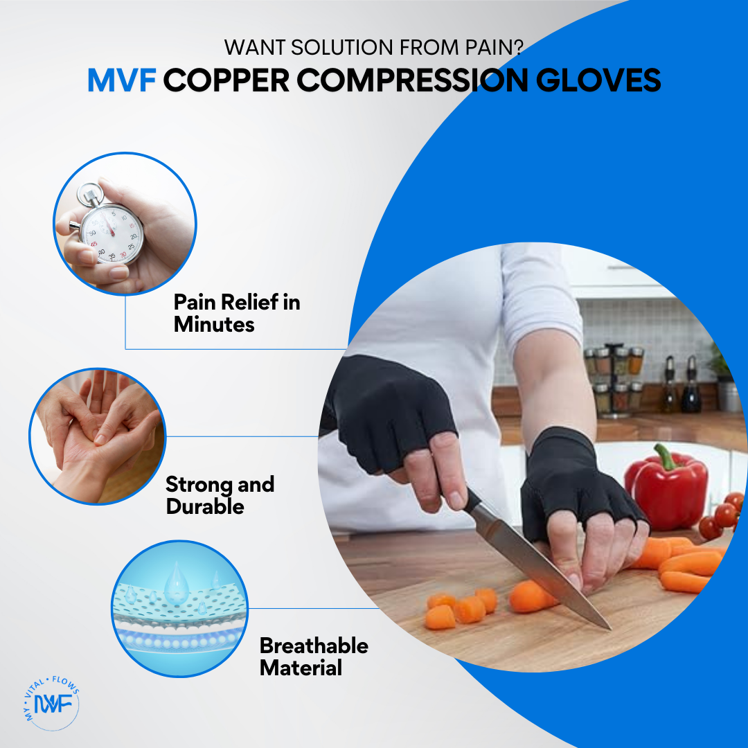 Copper Gloves For Hand-Pain Relief