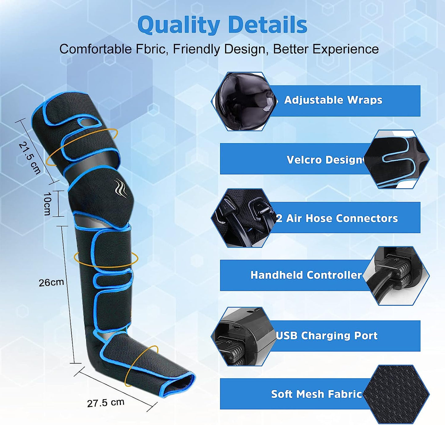 ULTIMATE Leg-Massager Compression with Knee Heating- Relieve pain in seconds
