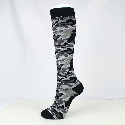 Sports breathable elastic socks-Black Camouflage