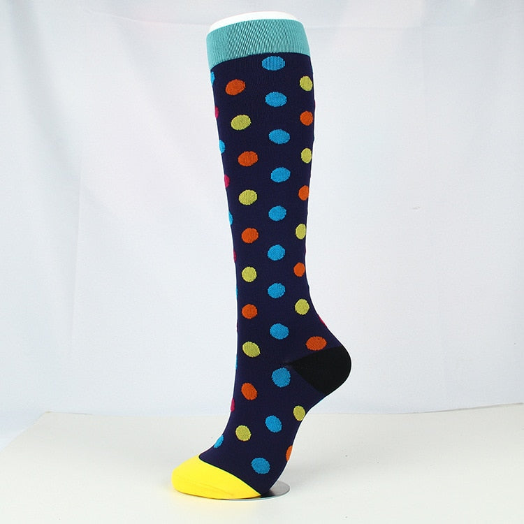 Sports breathable elastic socks-Black Dot
