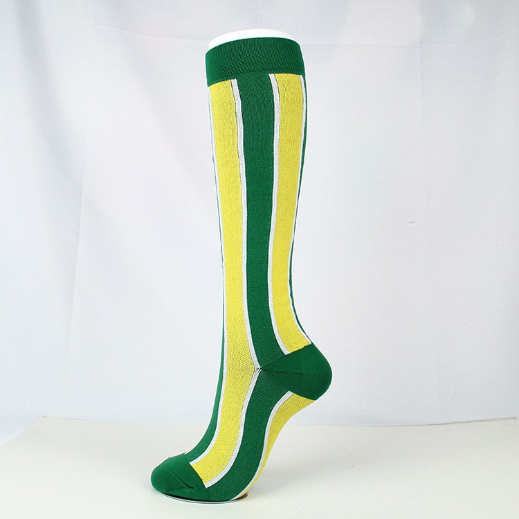 Sports breathable elastic socks-Green Yellow