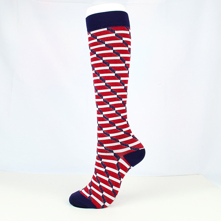 Sports breathable elastic socks-Red Stripe