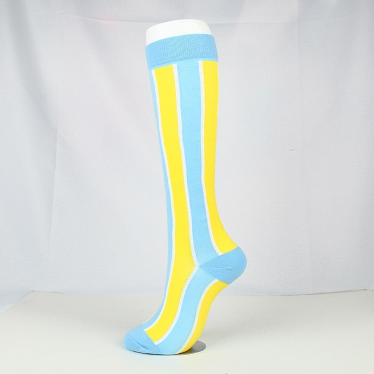Sports breathable elastic socks-Blue Yellow