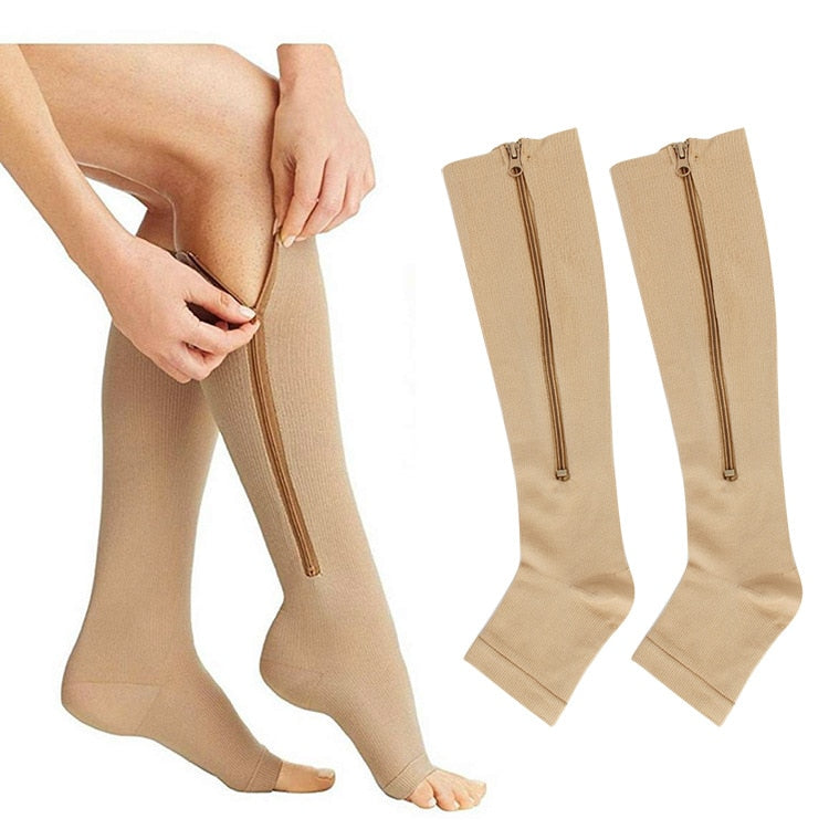 Zipper Medic™ - (3 Pairs) Compression Socks Unisex